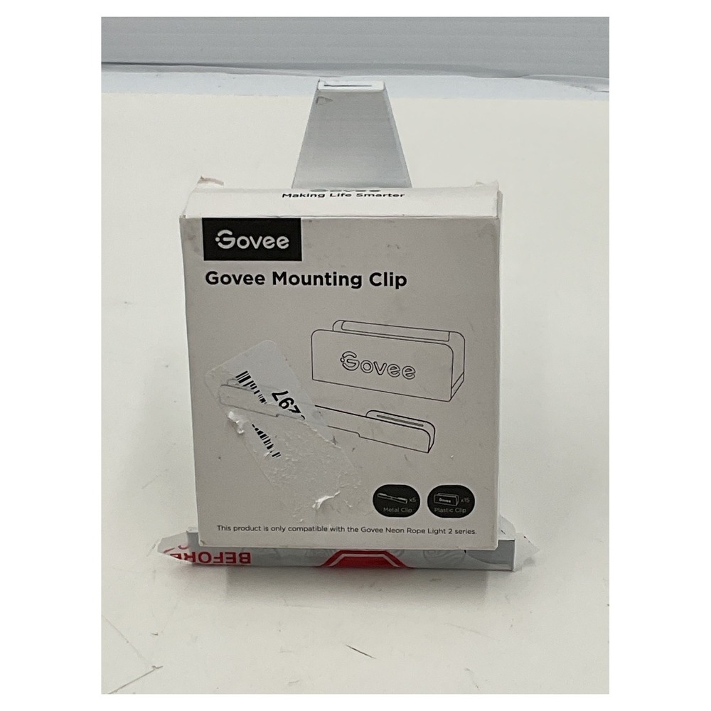 Govee Mounting Clips for Neon Rope Light 2 Series A10D3001 20-Pack Metal Plastic